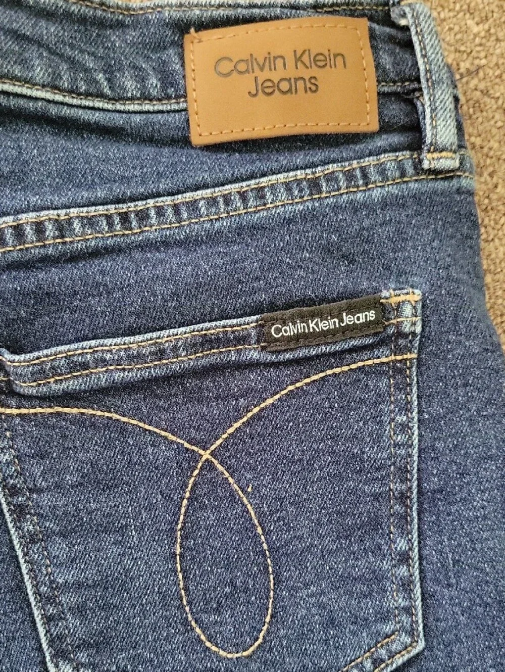 Calvin Klein Jeans Women's Dark Blue High Rise Denim Shorts Size 8